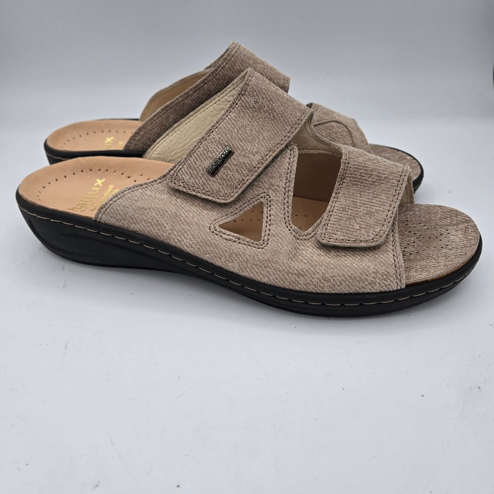 Fidelio Hallux Women's Adjustable Comfort Slide Sandals Size 11 Beige‎